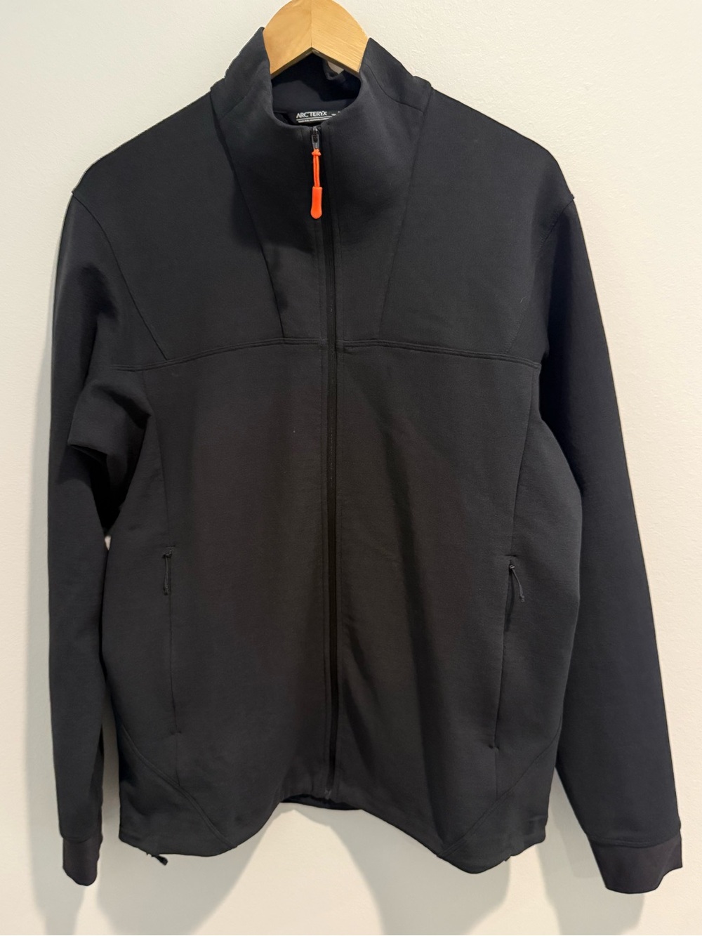 Arc'teryx Rethel Jacket Black Full Zip Performance Jacket Men's Medium Hiking